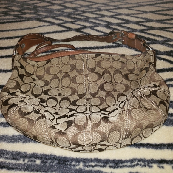 Coach Handbags - Coach Brown and Tan Signature Bag